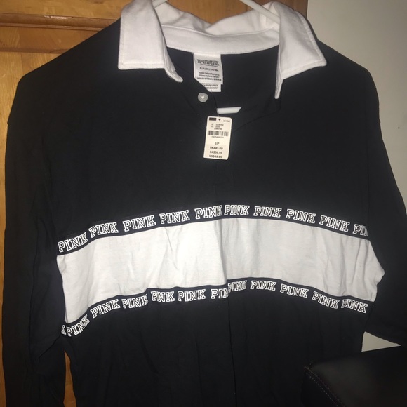 PINK Victoria's Secret Tops - BRAND NEW W/ TAGS PINK POLO LONG SLEEVE
